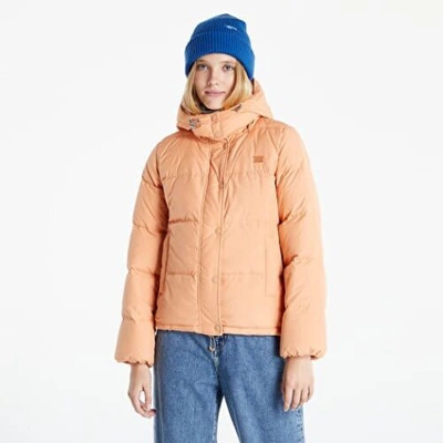 Pre-owned Levi's Quinn Recycled Fabric Short Down Padded Puffer Jacket - Peach Uk Size Xs