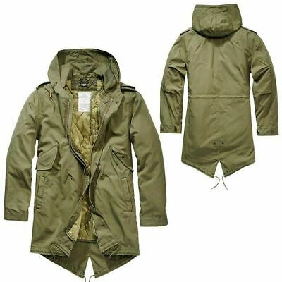 Pre-owned Brandit Parka Us M51 Classic Military Army Style Combat Winter Warm Olive