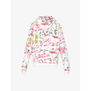 KENZO FLORAL-PRINT COTTON-JERSEY HOODY