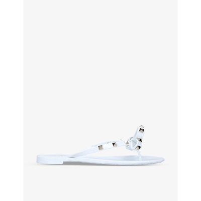 Valentino Garavani Valentino Rockstud Rubber Flip Flop In White