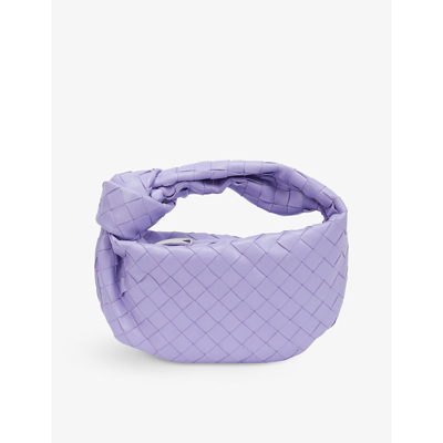 Bottega Veneta Jodie Mini Intrecciato Leather Hobo Bag In Purple
