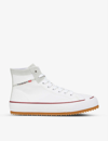 DIESEL S-PRINCIPIA COTTON AND LEATHER MID-TOP TRAINERS,51753017