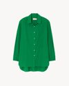 Nili Lotan Yorke Shirt In Malachite Green
