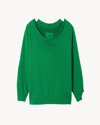 Nili Lotan Luka Scoop Neck Sweatshirt In Malachite Green