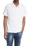 John Varvatos Victor Solid Slub Cotton Polo In Salt