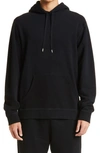 Sunspel Loopback Overhead Cotton Hoodie In Black