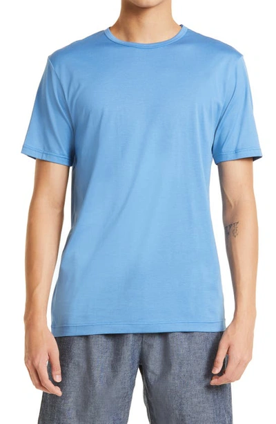 Sunspel Mens Classic Short-sleeve T-shirt In Lake Blue