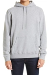 Sunspel Cotton French Terry Hoodie In Grey Melange