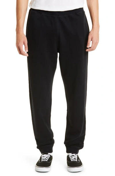 Sunspel Cotton French Terry Joggers In Black