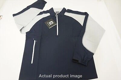 Pre-owned Footjoy Neu  Golf Sport Windshirt Jacke Herren Medium Marine/silber 468b