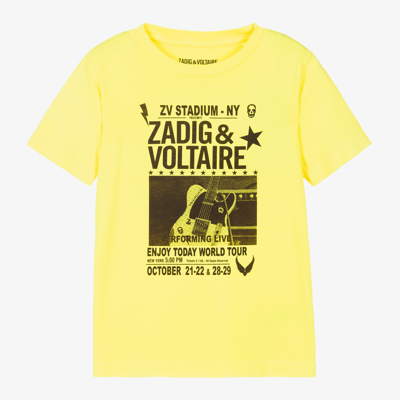 Zadig & Voltaire Kids' 图案logo印花t恤 In Yellow
