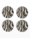 Joanna Buchanan Beaded Zebra Coasters, Set Of 4