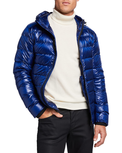 Canada Goose Men's Crofton Quilted Hooded Jacket In Atlantic Navy