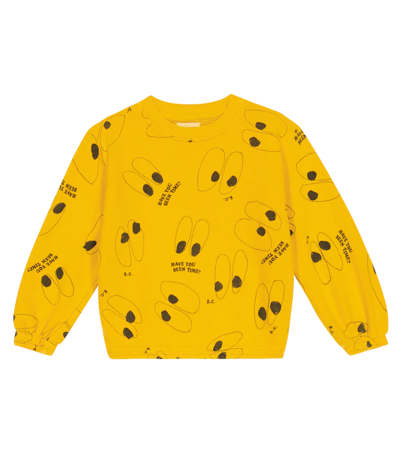 Bobo Choses Kids' Graphic-print Crew-neck Sweatshirt In Yellow