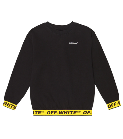 Off-white Kids' Little Boy's & Boy's Logo Industrial Crewneck Sweater In Black