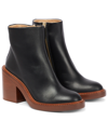 CHLOÉ MAY LEATHER ANKLE BOOTS