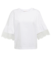 SEE BY CHLOÉ SEE BY CHLOÉ EMBROIDERED COTTON T-SHIRT