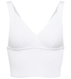 Alaïa Ribbed Crop Top In Blanc