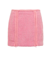 Rotate Birger Christensen Lina Zip-detailed Bouclé-tweed Mini Skirt In Cotton Candy