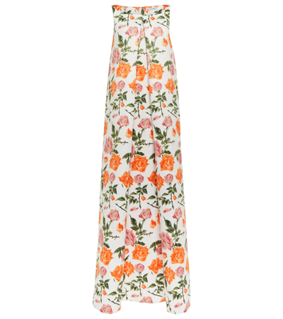 EMILIA WICKSTEAD JULIE FLORAL FAILLE MAXI DRESS 