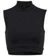 Live The Process Ciro Half-zip Crop Top In Black