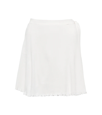 Live The Process Malia Ribbed-knit Tennis Miniskirt In White