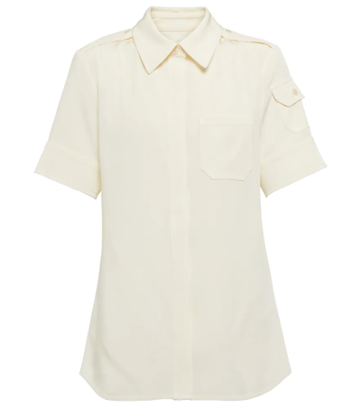 Victoria Beckham Short-sleeve Shirt In Off White