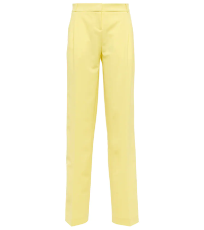 Coperni Low Rise Loose Tailored Trousers In Yellow