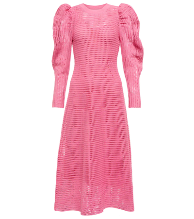 Ulla Johnson Women's Marlena Openwork Knit Midi-dress In Pink