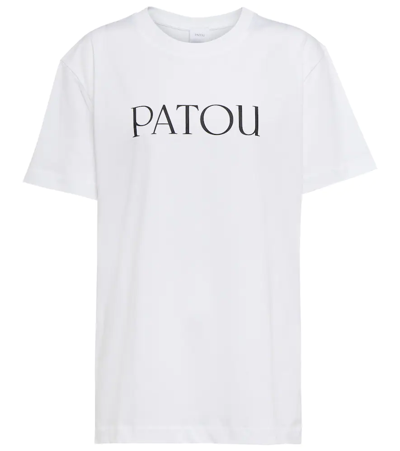 Patou Logo Cotton Jersey T-shirt In White