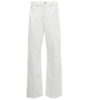 Victoria Beckham Mia High Rise Wide Cotton Denim Jeans In Off White