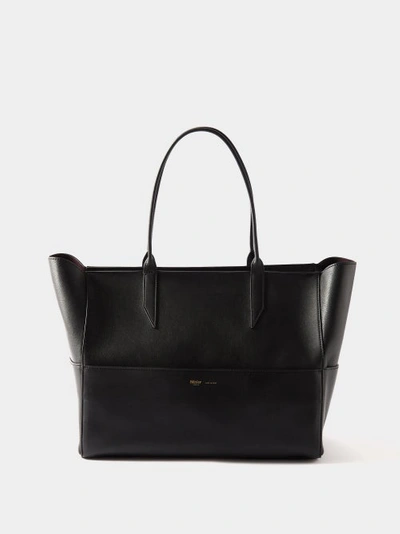 Metier Incognito Small Leather Tote Bag In Black