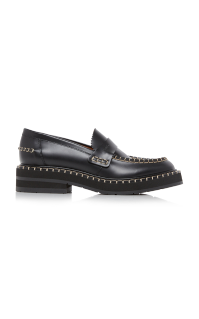 Chloé Noua Leather Loafers In Black