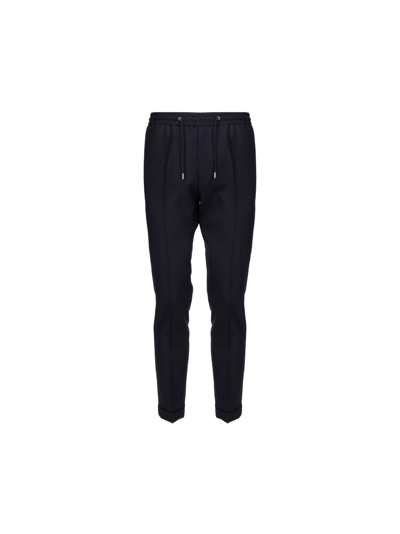 Paul Smith Navy Cashmere-wool Blend Pants In Blue