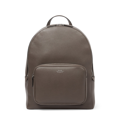 Smythson Everyday Backpack In Ludlow In Dark Taupe
