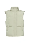 Unreal Fur Undercover Padded Gilet In Green