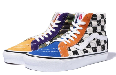 Pre-owned Vans Bape X  Multi Camo Sk8-hi Multi-color Size 8-12 In Multicolor