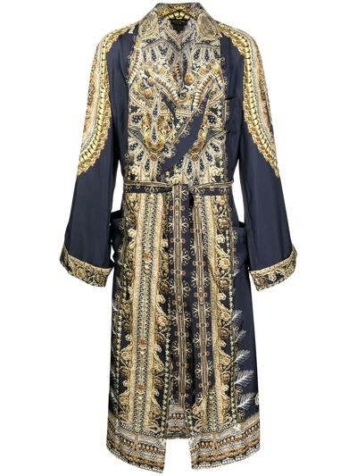 Camilla Baroque Pattern-print Silk Dressing Gown In Its All Over Torero