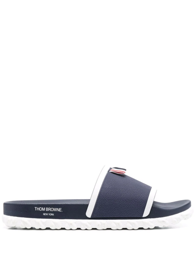 Thom Browne Cable-sole Slides In Blau