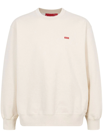 Supreme Small Box Logo Crewneck Sweatshirt In Neutrals