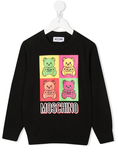 Moschino Logo-print Detail Sweatshirt In Schwarz