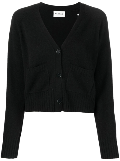 P.a.r.o.s.h V-neck Cashmere Cardigan In Schwarz