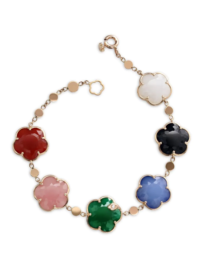 Pasquale Bruni 18k Rose Gold Petit Joli Bracelet With Rainbow Gemstones & Diamonds In Multi