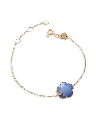 Pasquale Bruni Women's Petit Joli 18k Rose Gold & Multi-gemstone Flower Charm Bracelet