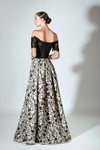 BESIDE COUTURE BY GEMY OFF THE SHOULDER/ FLORAL SKIRT GOWN