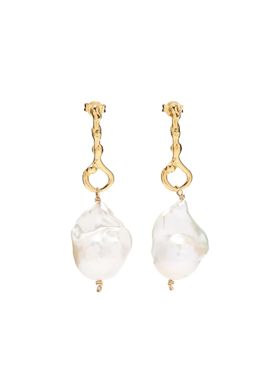 Alighieri Gold-plated The Olive Pearl Drop Earrings