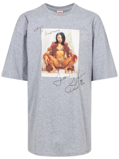 Supreme Lil Kim T-shirt In Grey