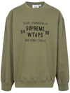 Supreme X Wtaps Crew-neck Sweatshirt In Grün