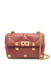 Valentino Garavani Medium Roman Stud Shoulder Bag In Pink