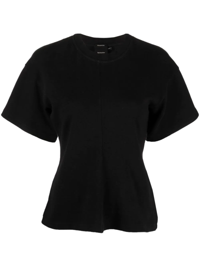 Proenza Schouler Short-sleeve Fitted-waist T-shirt In Black